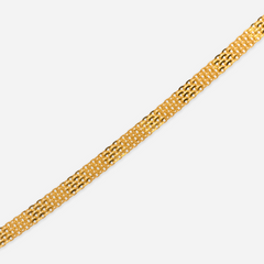 22K Gold Flat Textured Chain - 20"