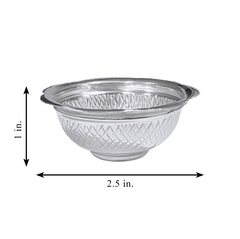 Silver Diamond-Cut Design Bowl