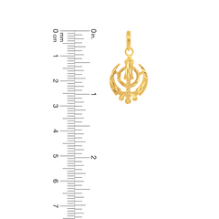 22K Gold Luxurious Khanda Pendant