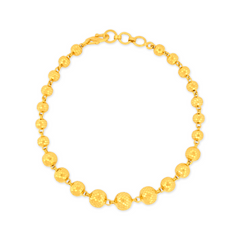 22K Gold Ball-Link Bracelet