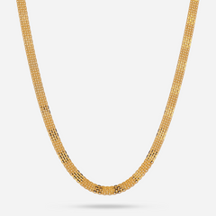 22K Gold Flat Textured Chain - 20"
