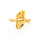 22K Gold Leaf Ring