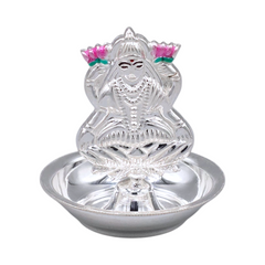 Silver Lakshmi Incense Holder