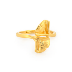 22K Gold Leaf Ring