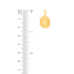 22K Gold Elegant Ik Onkar Pendant with Intricate Detailing