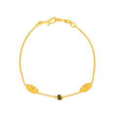 22K Gold Elegant Bracelet with Intricate Detailing
