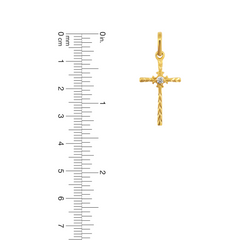 22K Gold Exquisite Cross Pendant