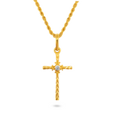 22K Gold Exquisite Cross Pendant