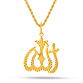22K Gold Elegant Allah Pendant with Intricate Detailing