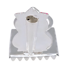 Silver Lakshmi Oil Lamp & Incense Holder
