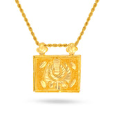 22K Gold Traditional Sikh Pendant with Khanda Symbol