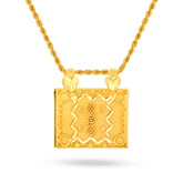 22K Gold Islamic Pendant Intricate Detailing