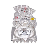 Silver Ganesha Oil Lamp & Incense Holder