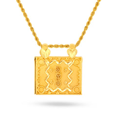 22K Gold Islamic Pendant Intricate Detailing