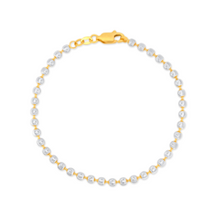 22K Gold Dual-Tone Beaded Bracelet
