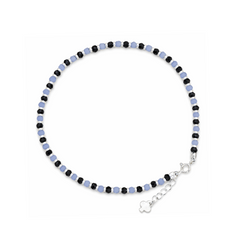 Silver Single Multicolor Anklet