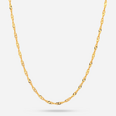 22K Gold Twist Chain - 14"