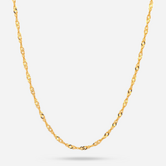 22K Gold Twist Chain - 18"