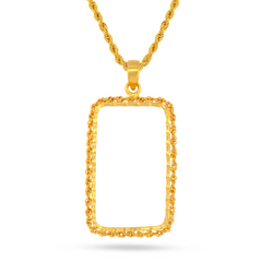 22K Gold Frame Pendant For Pamp 1oz Bar