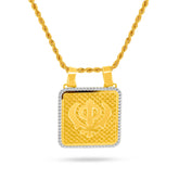 22K Gold Sq Kanda Pendant