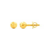 22K Gold Timeless Sphere Stud Earrings