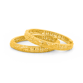22K Gold Royal Baby Bangles With Screw Closure