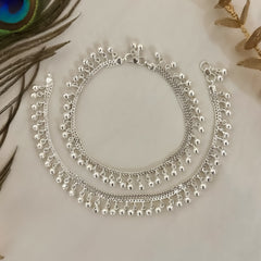 Silver Ghungroo Anklets