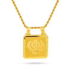 22K Gold Sq Kanda Pendant