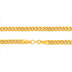 22K Gold Lite Curb Chain - 16"