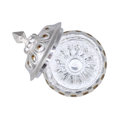 Silver Golden Checkered Kumkum Box