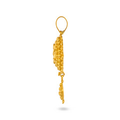 22K Gold Floral Dangling Pendant