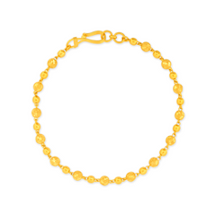 22K Gold Shimmer Bead Bracelet