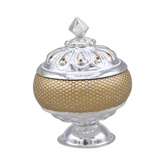 Silver Golden Textured Kumkum Box
