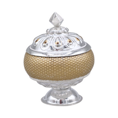 Silver Golden Textured Kumkum Box