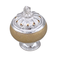 Silver Golden Textured Kumkum Box