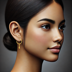 22K Gold Minimalist Bali Earrings