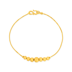 22K Gold Radiant Bead Bracelet