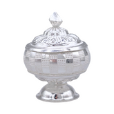 Silver Checkered Kumkum Box