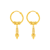 22K Gold Chandbali Drops Earrings