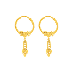 22K Gold Chandbali Drops Earrings
