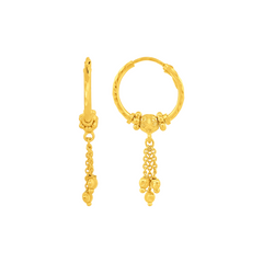 22K Gold Chandbali Drops Earrings