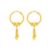 22K Gold Elegant Hoop Earrings
