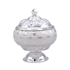 Silver Heart Design Kumkum Box