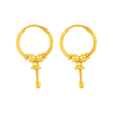 22K Gold Exquisite Hoop Earrings