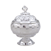 Silver Checkered Kumkum Box