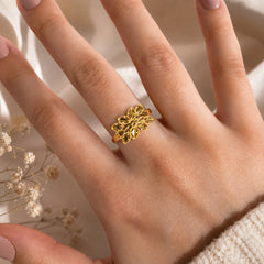 22K Gold Bloom Filigree Ring