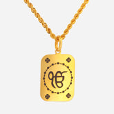 22K Gold Khanda Double-Side Pendant