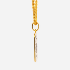 22K Gold Khanda Double-Side Pendant
