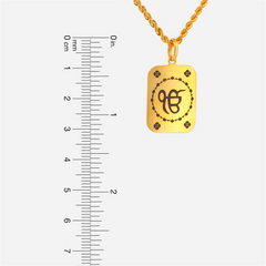 22K Gold Khanda Double-Side Pendant