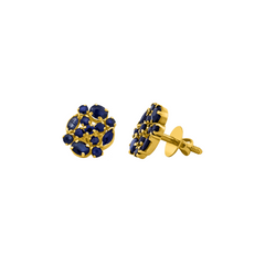 22K Gold Midnight Blossom Earrings